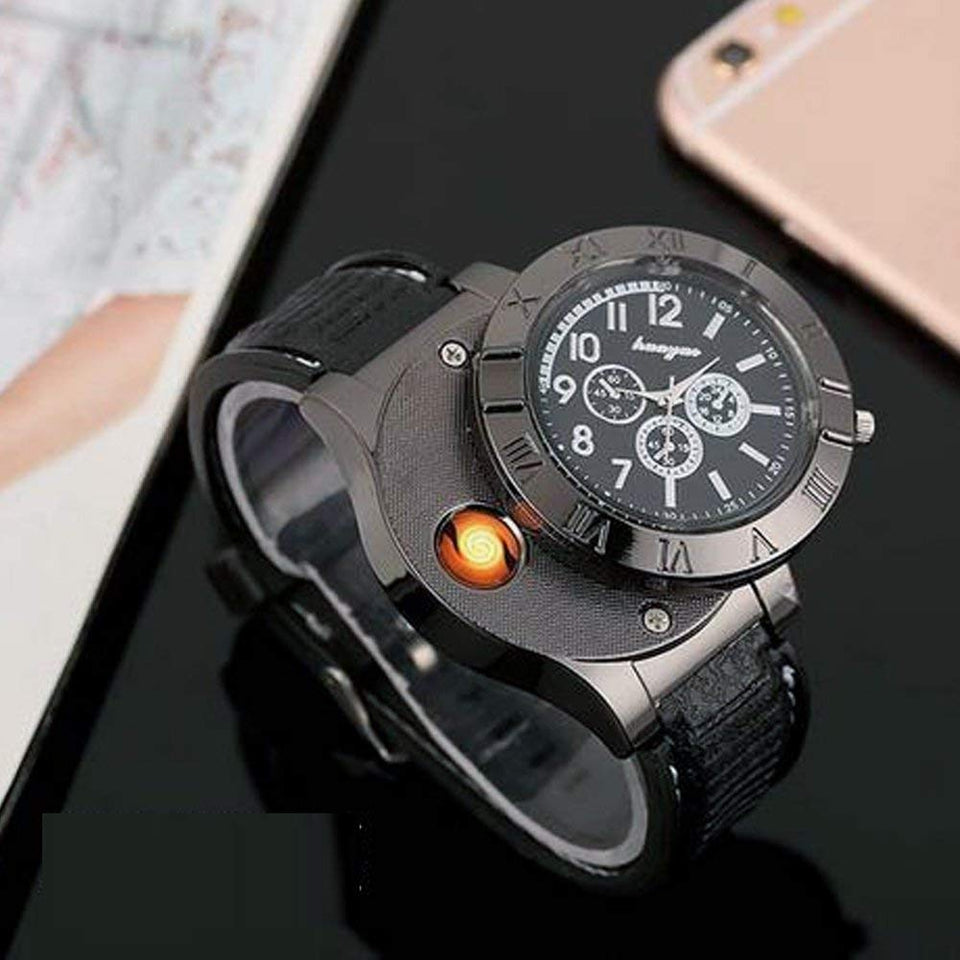 LT  Electronic Windproof USB Lighter Watch    ⭐⭐⭐⭐⭐