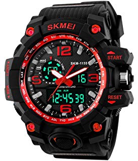 SKMEI 1155 Silicone Strap Men's Watch (Red)   ⭐⭐⭐⭐⭐