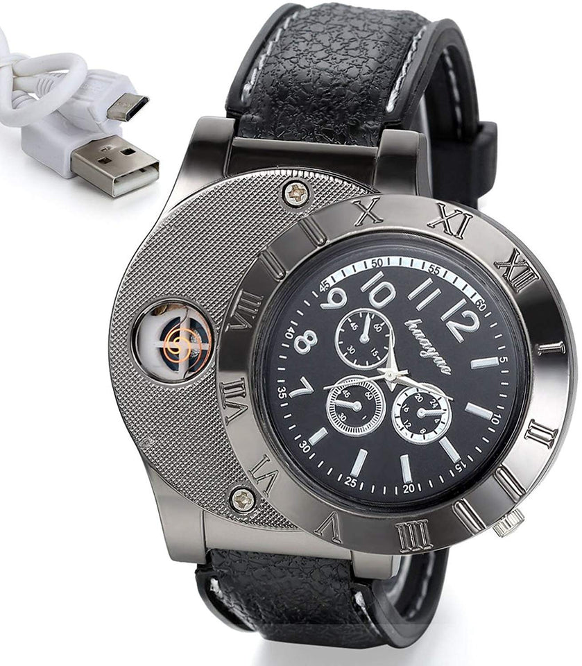 LT  Electronic Windproof USB Lighter Watch    ⭐⭐⭐⭐⭐