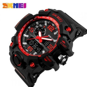 SKMEI 1155 Silicone Strap Men's Watch (Red)   ⭐⭐⭐⭐⭐