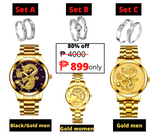 ANOTHER NEW SET LUCKY DRAGON WATCH WITH FREE COUPLE RING