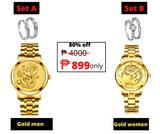 ANOTHER NEW SET LUCKY DRAGON WATCH WITH FREE COUPLE RING