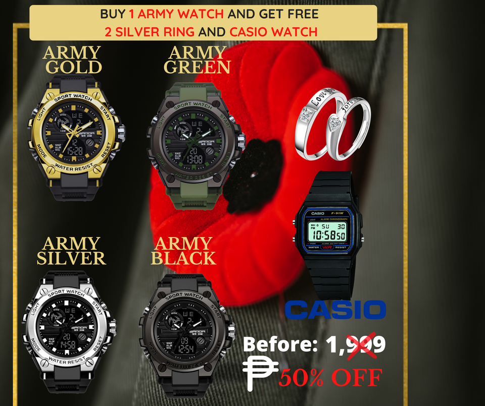 SANDA WITH FREE 2PCS RING AND 1 CASIO WATCH