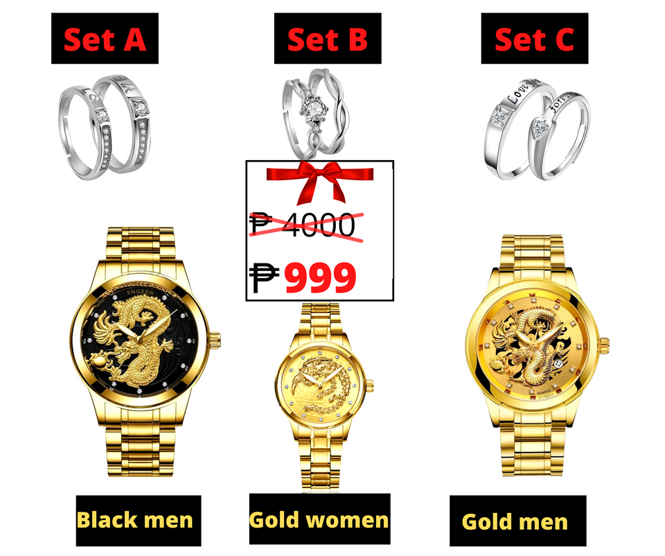 Lucky Dragon watch with free Couple Ring