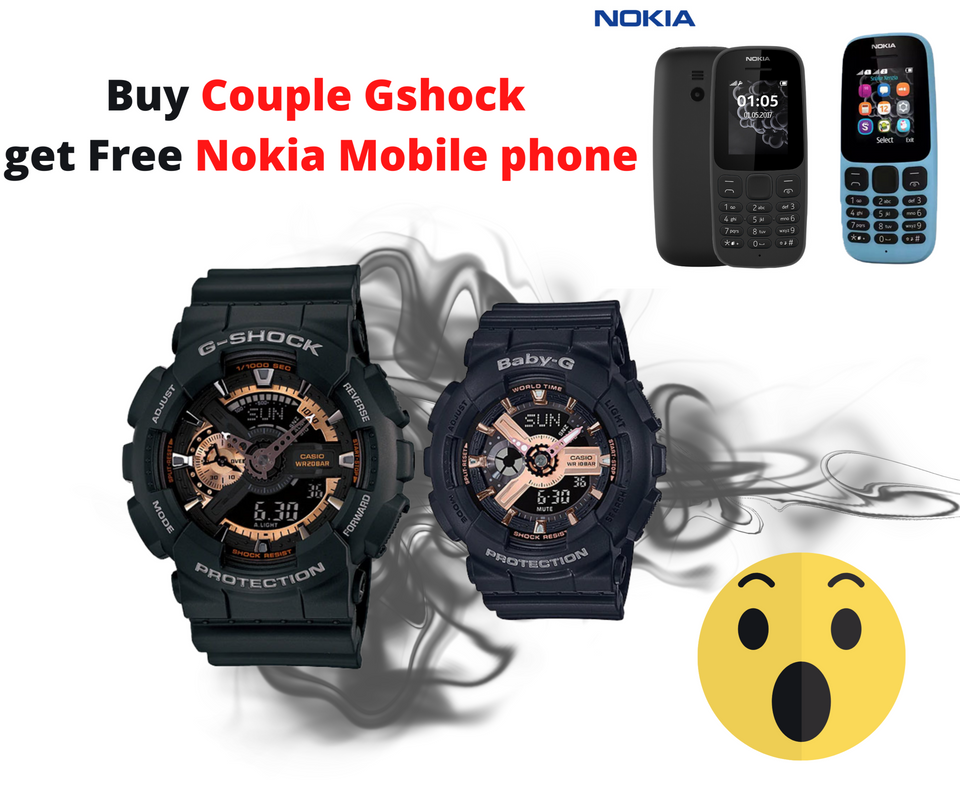 Couple Gshock with free RING