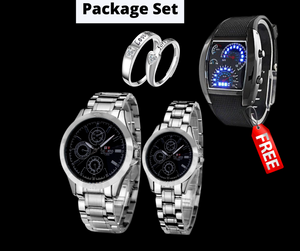 TICARTO COUPLE WATCH FREE COUPLE RING Plus FREE SPEEDOMETER WATCH