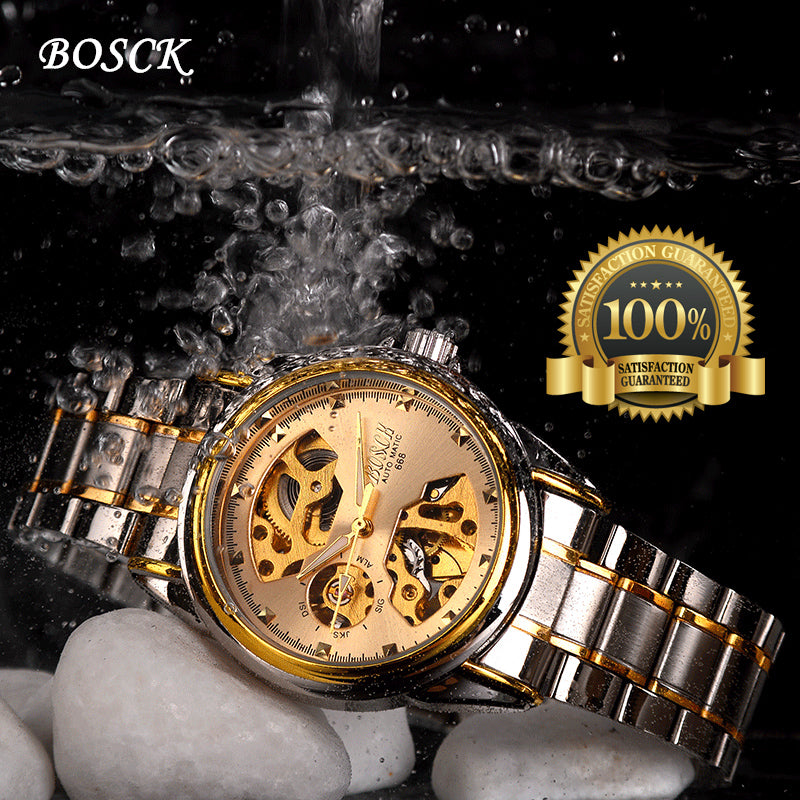 BOSCK  Luxury Hollow Mechanical Quartz Watch   ⭐⭐⭐⭐⭐