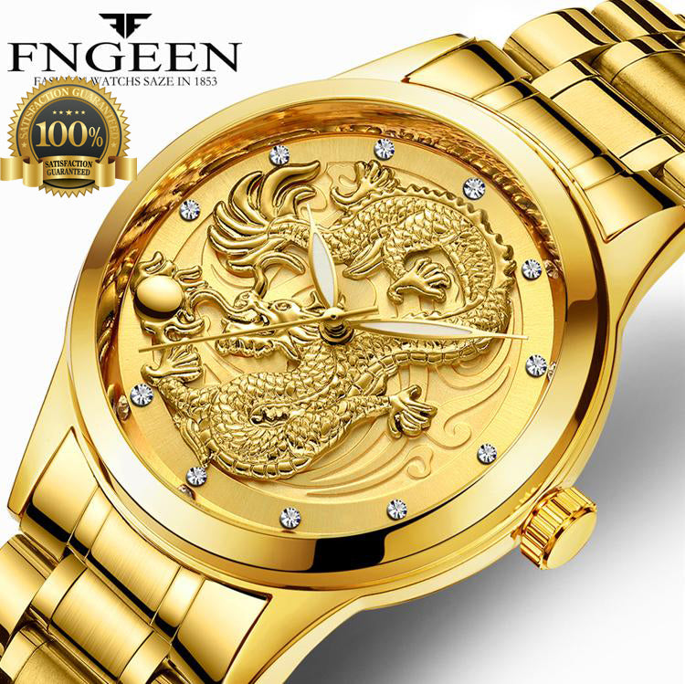 Lucky DRAGON Watch f Luminous Golden   ⭐⭐⭐⭐⭐