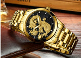 FNGEEN 3D engraving Golden Dragon Quartz Watch  ⭐⭐⭐⭐⭐