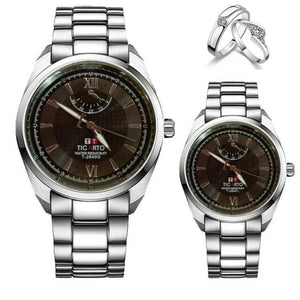 [Baak] Ticarto T-2648G Stainless Couple Watch ⭐⭐⭐⭐⭐